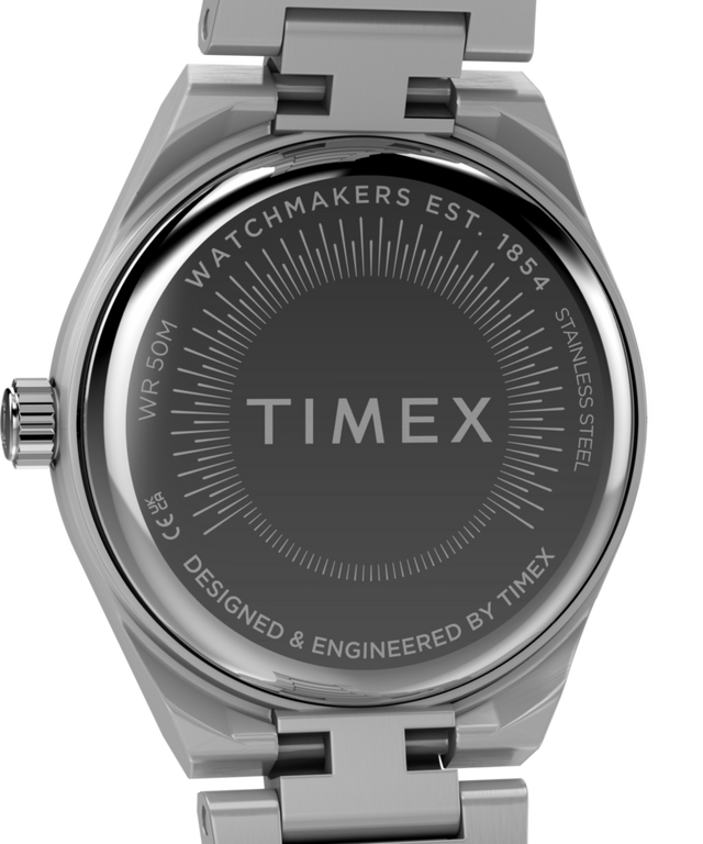 TW2Y68500 Q Timex® Continental Mini 24mm Stainless Steel Bracelet Watch Caseback Image