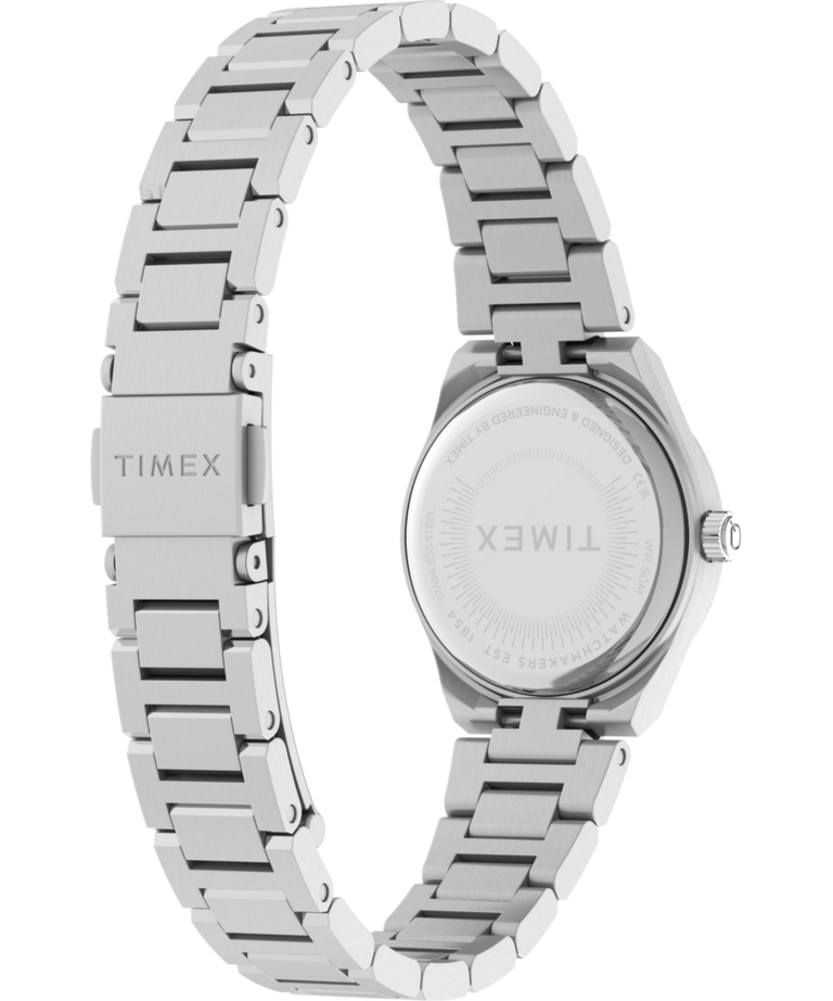 TW2Y68500 Q Timex® Continental Mini 24mm Stainless Steel Bracelet Watch Caseback with Attachment Image