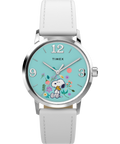 TW2Y68800 Peanuts® x Timex Marlin® Flower Dial 38mm Leather Strap Watch  Primary Image