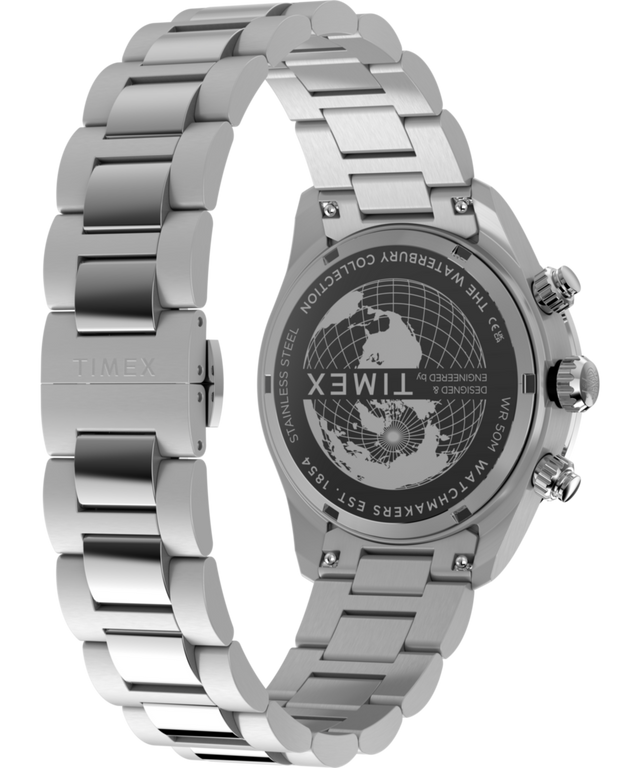 TW2Y70500 Waterbury Heritage Chronograph 39mm Stainless Steel Bracelet Watch Caseback with Attachment Image