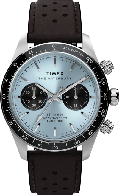 TW2Y70600 Waterbury Heritage Chronograph 39mm Leather Strap Watch  Primary Image