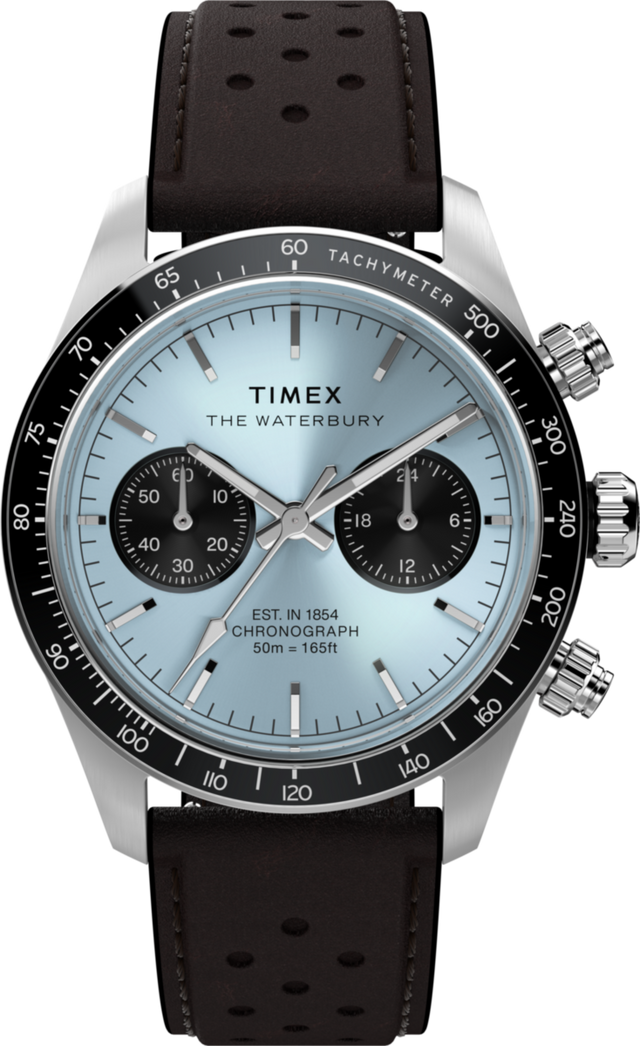 TW2Y70600 Waterbury Heritage Chronograph 39mm Leather Strap Watch  Primary Image