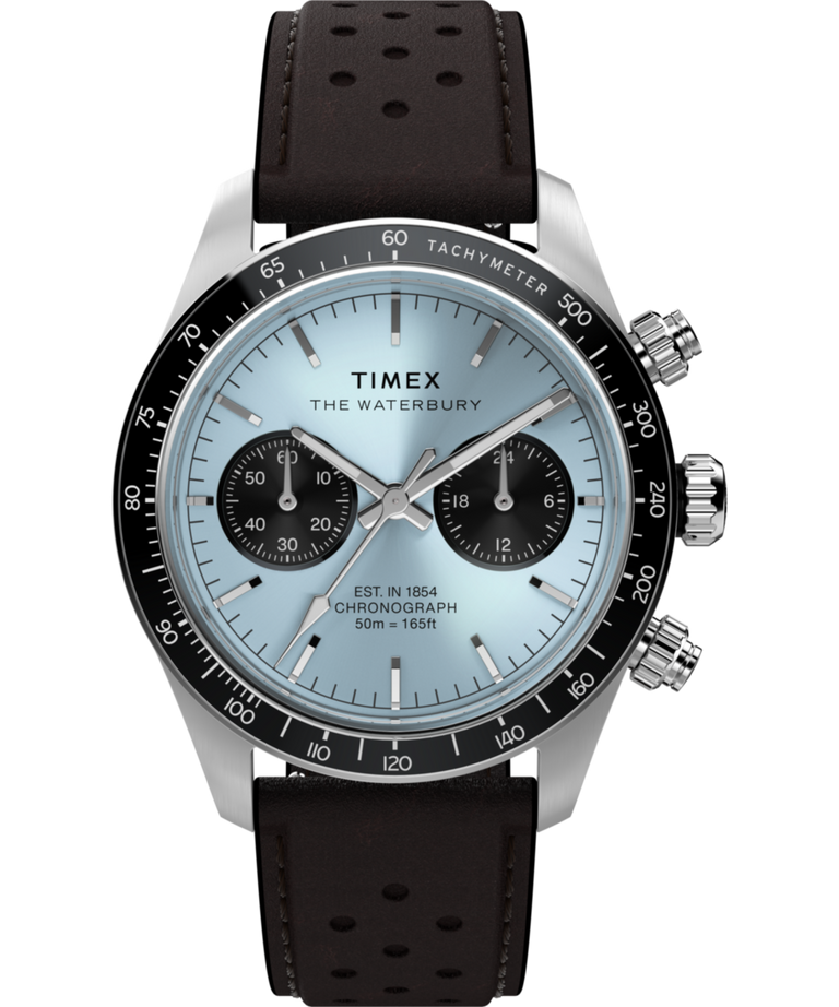 TW2Y70600 Waterbury Heritage Chronograph 39mm Leather Strap Watch  Primary Image
