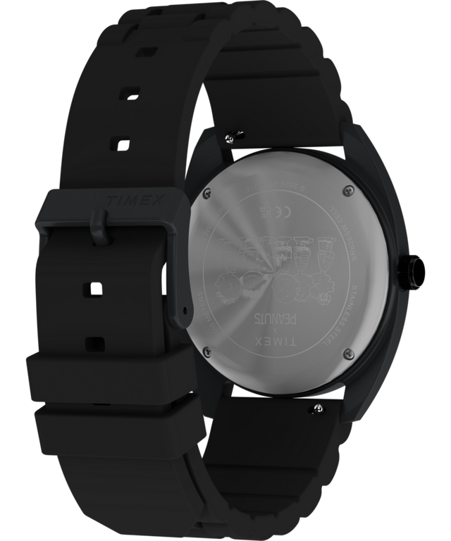 TW2Y70900 Peanuts® x Timex 1979 Reissue Inspired 37mm Silicone Strap Watch Caseback with Attachment Image
