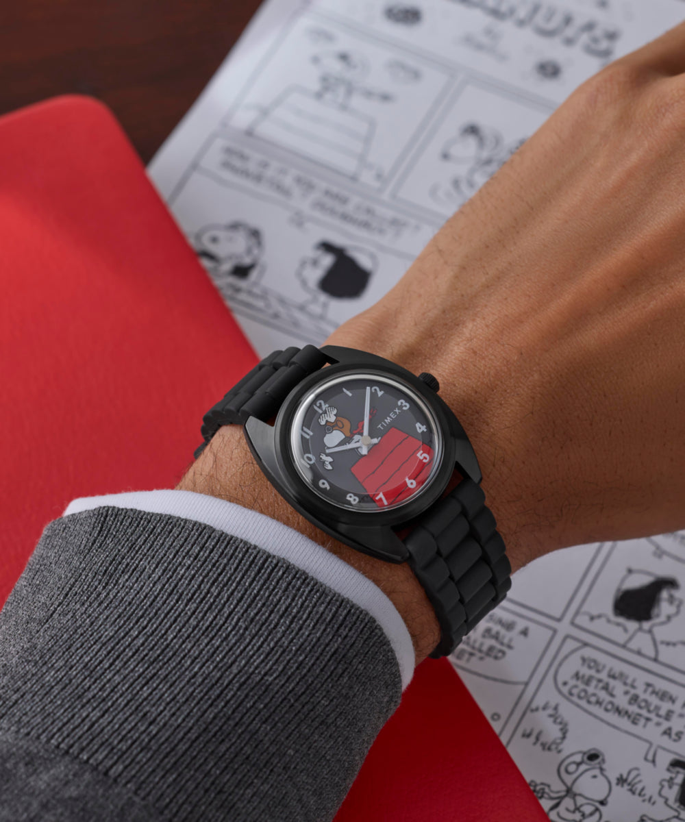 すぬ Peanuts® x Timex 1979 Reissue Inspired 37mm Silicone Strap Watch