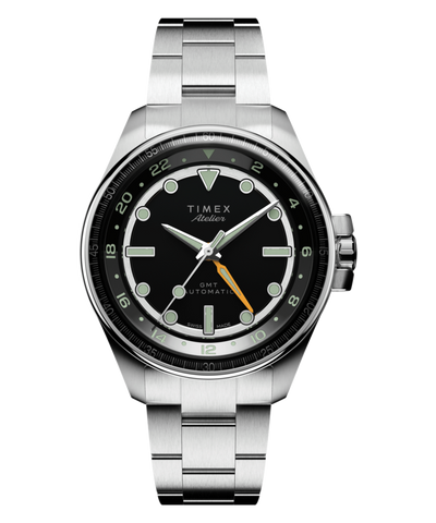 TW2Y72300 Timex Atelier GMT24 M1a 40mm Swiss Made Automatic Stainless Steel Bracelet Primary Image