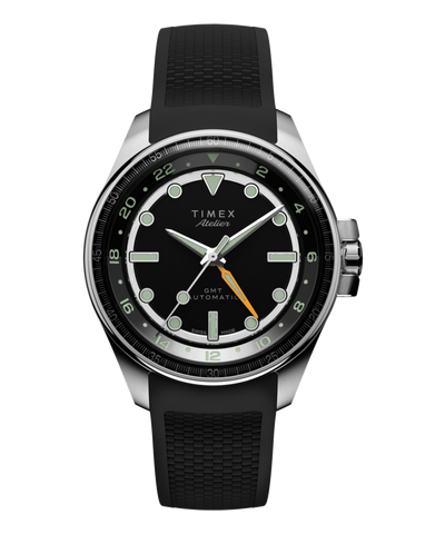 TW2Y72400 Timex Atelier GMT24 M1a 40mm Swiss Made Automatic NBR Synthetic Rubber Strap Primary Image