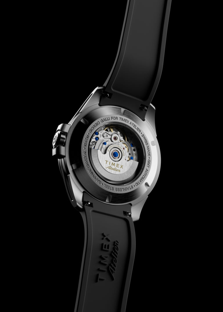 TW2Y72400 Timex Atelier GMT24 M1a 40mm Swiss Made Automatic NBR Synthetic Rubber Strap Alternate Image 2