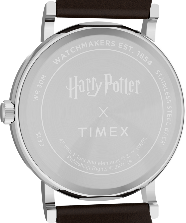 TW2Y76600 Harry Potter x Timex Weekender Hufflepuff House 38mm Leather Strap Watch Caseback Image