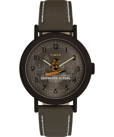 TW2Y77000 Harry Potter x Timex Weekender Sorting Hat 37mm Leather Strap Watch Primary Image