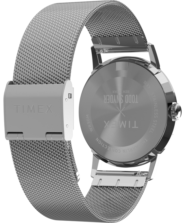TW2Y83800 Todd Snyder x Timex Marlin® Mesh 34mm Stainless Steel Bracelet Watch Caseback with Attachment Image