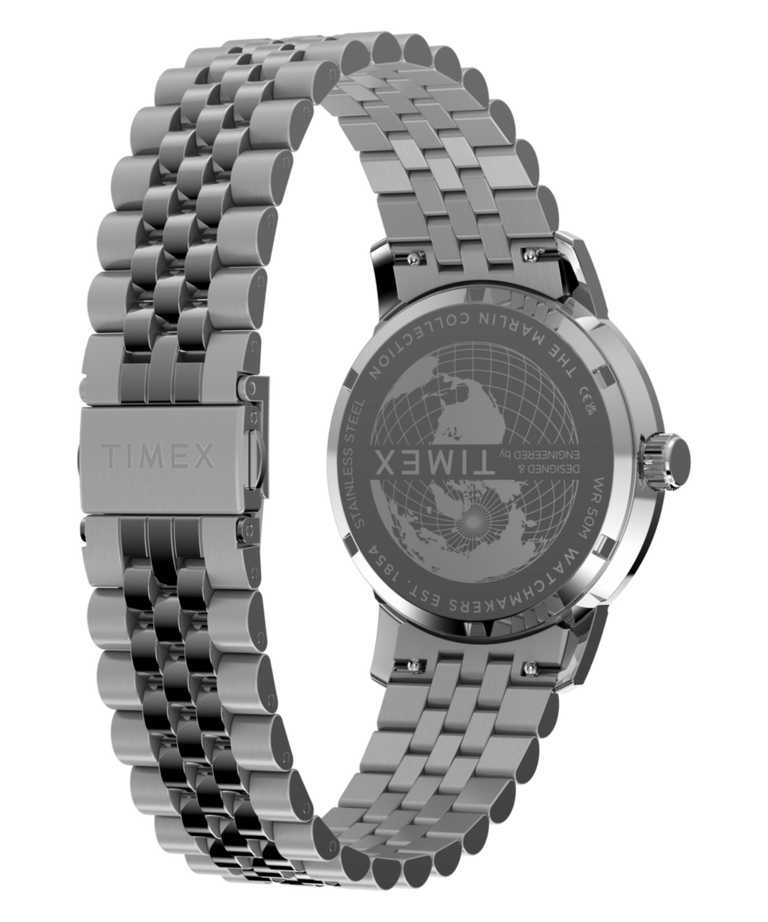 TW2Y84100 Marlin® Quartz GMT 40mm Stainless Steel Bracelet Watch   Caseback with Attachment Image