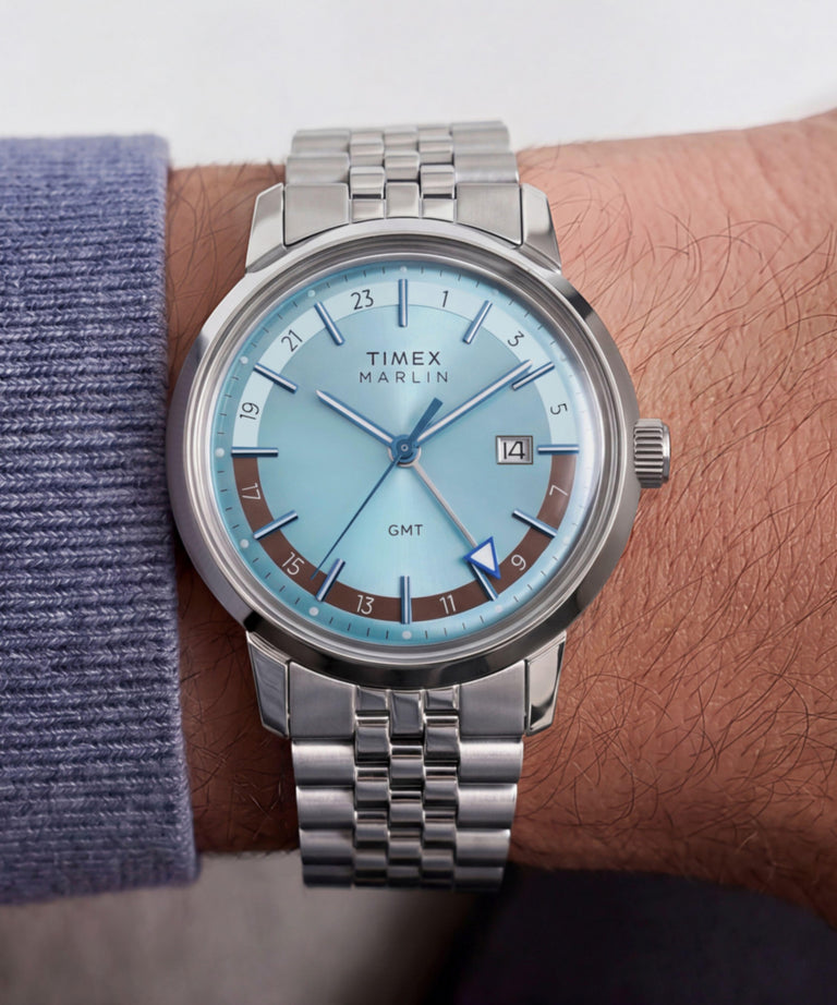 TW2Y84100 Marlin® Quartz GMT 40mm Stainless Steel Bracelet Watch   Primary Wrist Image