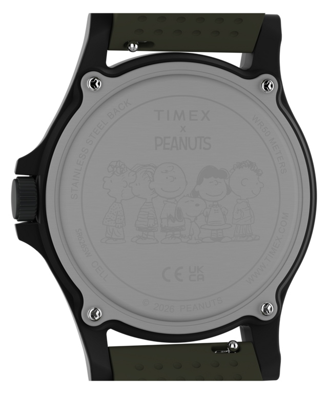 TW2Y84600 Peanuts® x Timex Expedition® Acadia 40mm Silicone Strap Watch   Caseback Image