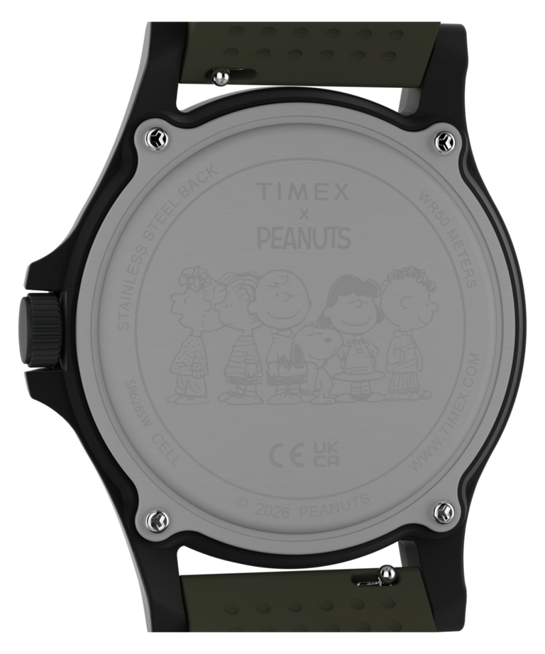 TW2Y84600 Peanuts® x Timex Expedition® Acadia 40mm Silicone Strap Watch   Caseback Image