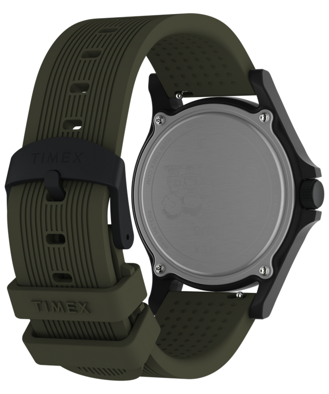 TW2Y84600 Peanuts® x Timex Expedition® Acadia 40mm Silicone Strap Watch   Caseback with Attachment Image