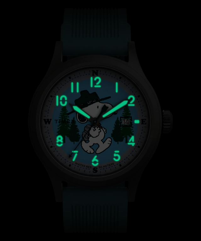 TW2Y84800 Peanuts® x Timex Expedition® Scout 40mm Silicone Strap Watch Indiglo On