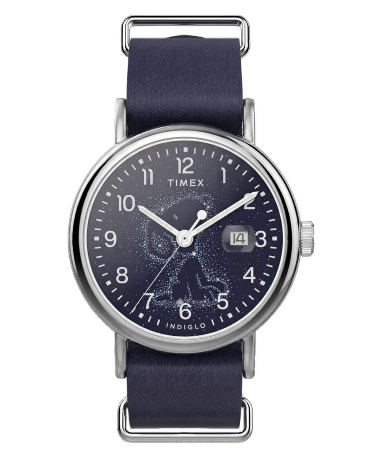 TW2Y84900 Peanuts® x Timex Weekender Astronomy 40mm Leather Strap Watch   Primary Image