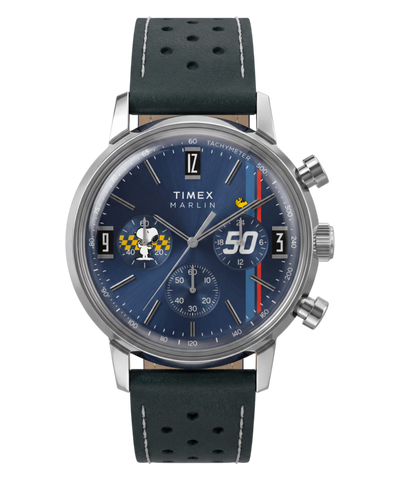 TW2Y85300 Peanuts® x Timex Marlin® Chronograph 40mm Leather Strap Watch  Primary Image