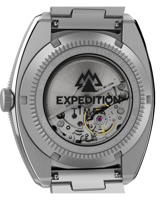 TW2Y87400 Expedition® Pioneer Automatic 41mm Stainless Steel Bracelet Watch Caseback Image