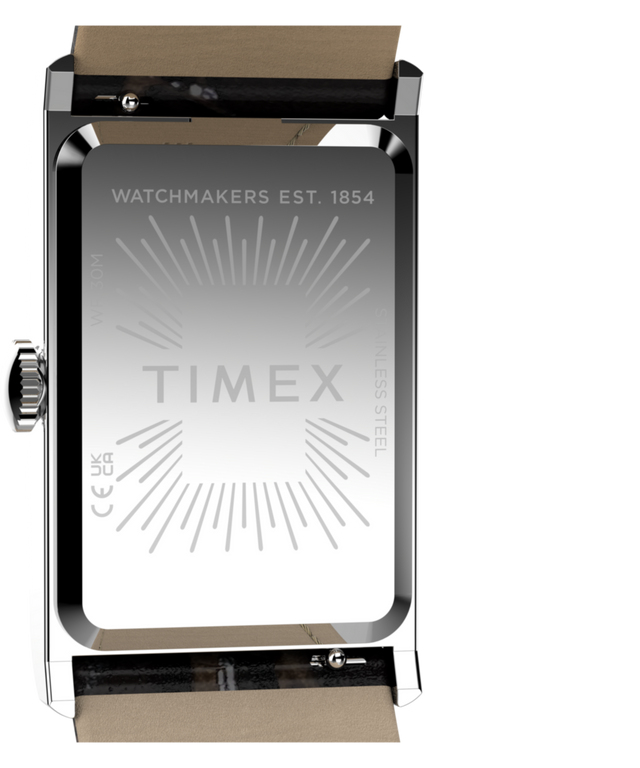 TW2Y88200 Timex 1976 Lexington Reissue Inspired 21mm Leather Strap Watch   Caseback Image