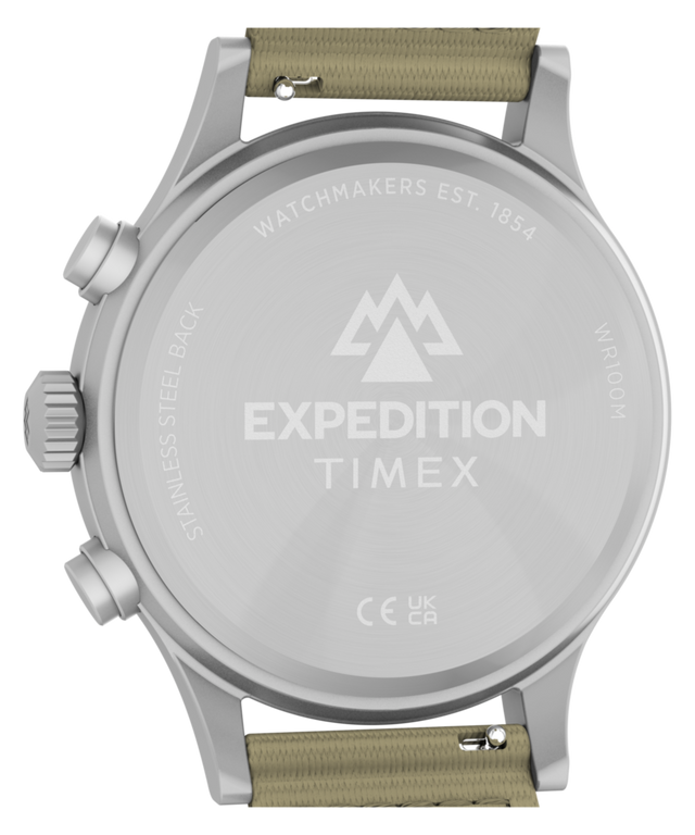 TW2Y89300 Expedition® Sierra Chronograph 43mm Fabric Strap Watch Caseback Image