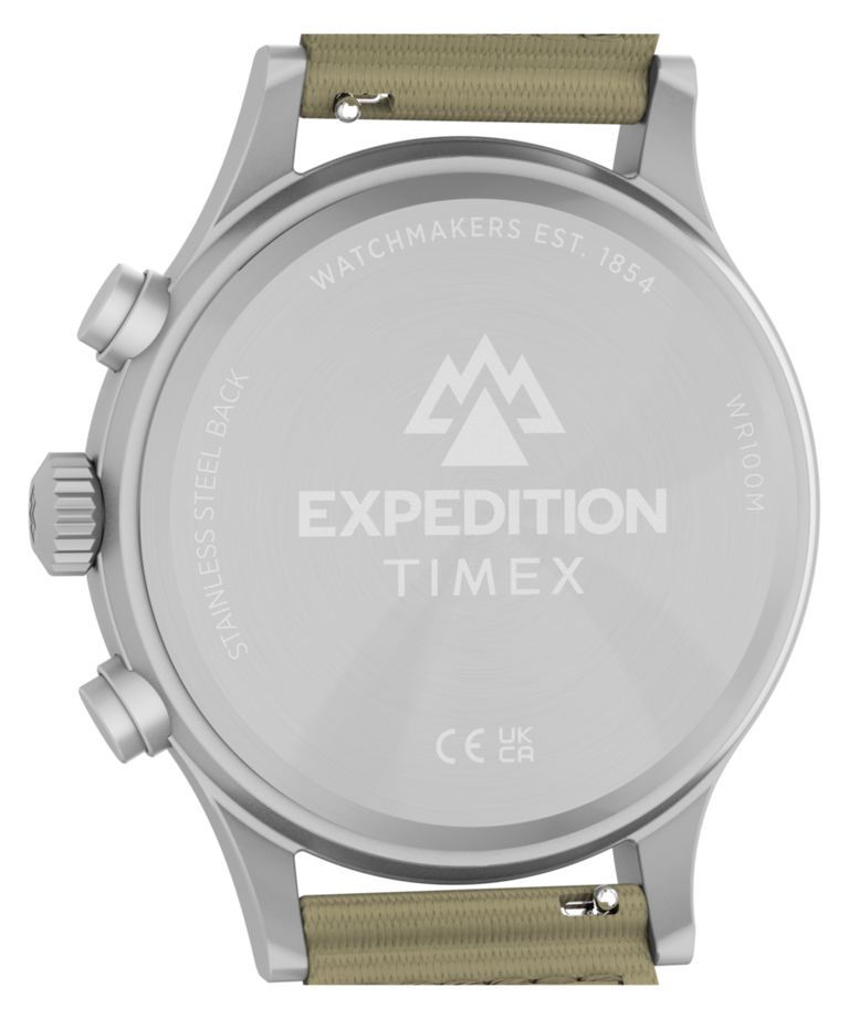 TW2Y89300 Expedition® Sierra Chronograph 43mm Fabric Strap Watch Caseback Image