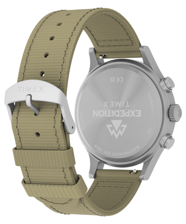 TW2Y89300 Expedition® Sierra Chronograph 43mm Fabric Strap Watch Caseback with Attachment Image