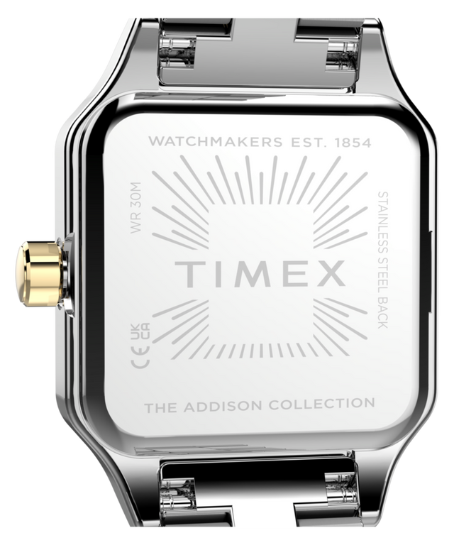 TW2Y90400 Addison 23mm Stainless Steel Bracelet Watch Caseback Image