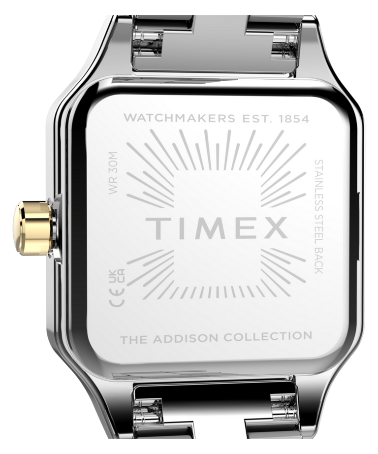 TW2Y90400 Addison 23mm Stainless Steel Bracelet Watch Caseback Image