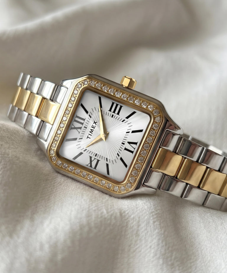 TW2Y90400 Addison 23mm Stainless Steel Bracelet Watch Campaign Key Silhouettes (Beauty shots) Image