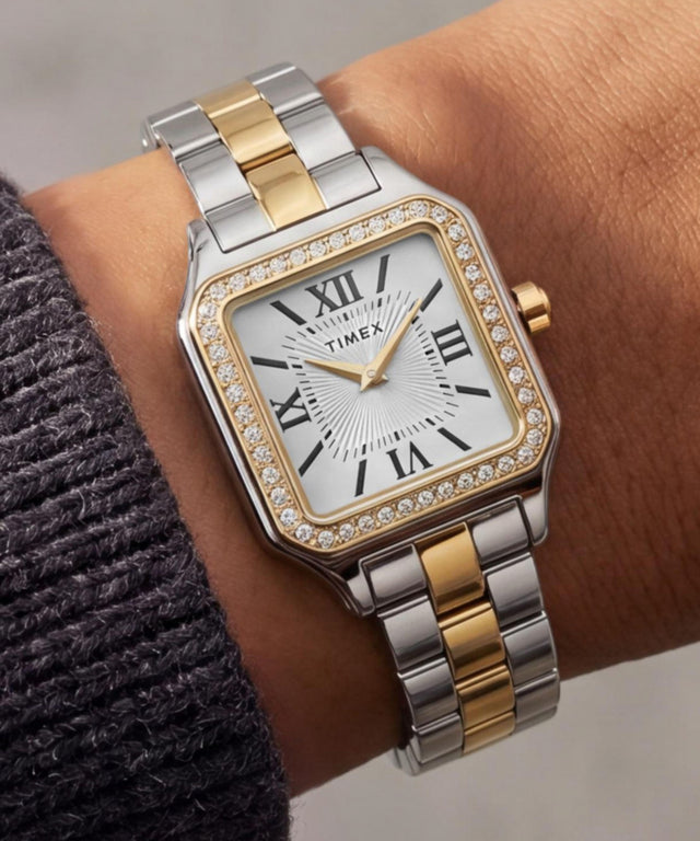 TW2Y90400 Addison 23mm Stainless Steel Bracelet Watch Primary Wrist Image