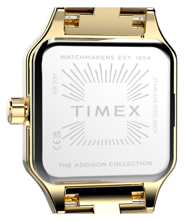 TW2Y90500 Addison 23mm Stainless Steel Bracelet Watch Caseback Image