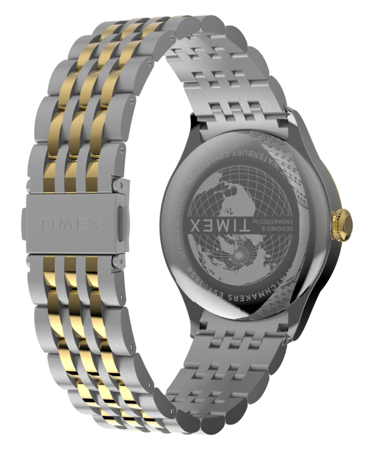 TW2Y91900 Waterbury Classic Sub-Second 39mm Stainless Steel Bracelet Watch Caseback with Attachment Image