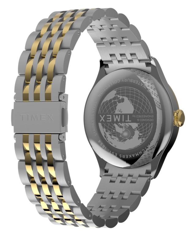TW2Y91900 Waterbury Classic 39mm Stainless Steel Bracelet Watch Caseback with Attachment Image