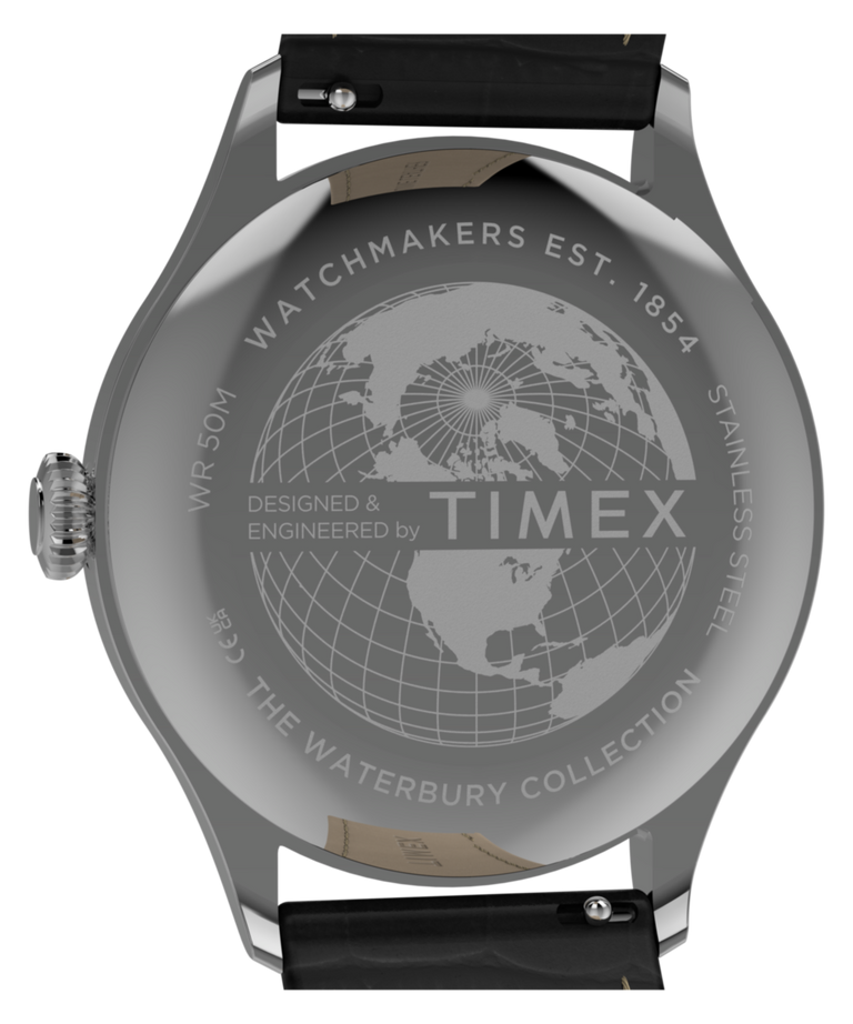 TW2Y92000 Waterbury Classic Sub-Second 39mm Leather Strap Watch Caseback Image