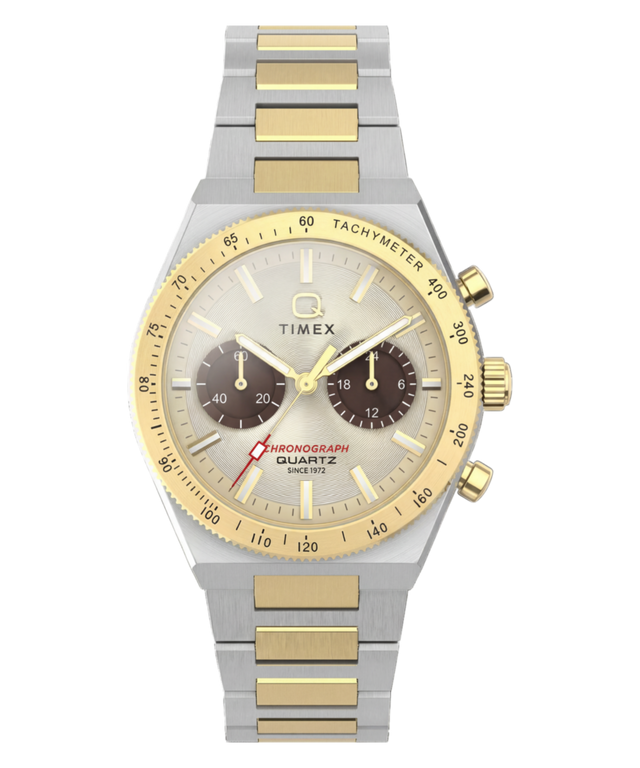 TW2Y92300 Q Timex Continental Chronograph 36mm Stainless Steel Bracelet Watch Primary Image