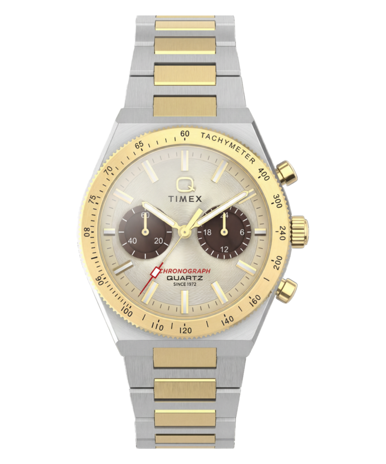 TW2Y92300 Q Timex Continental Chronograph 36mm Stainless Steel Bracelet Watch Primary Image