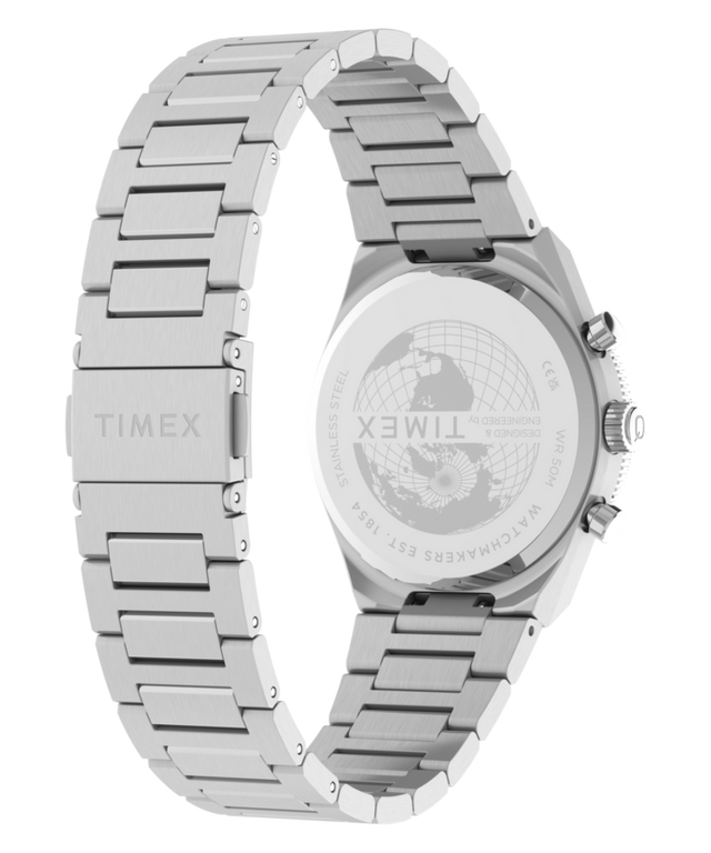 TW2Y92400 Q Timex Continental Chronograph 36mm Stainless Steel Bracelet Watch Caseback with Attachment Image