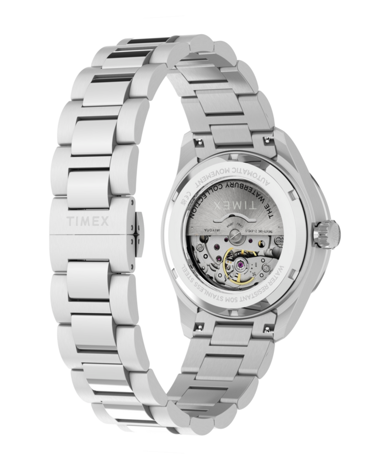 TW2Y94100 Waterbury Heritage Automatic 39mm Stainless Steel Bracelet Watch Caseback with Attachment Image