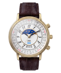 TW2Y99000 Timex 1990 Moon Phase Reissue 37mm Leather Strap Watch Primary Image