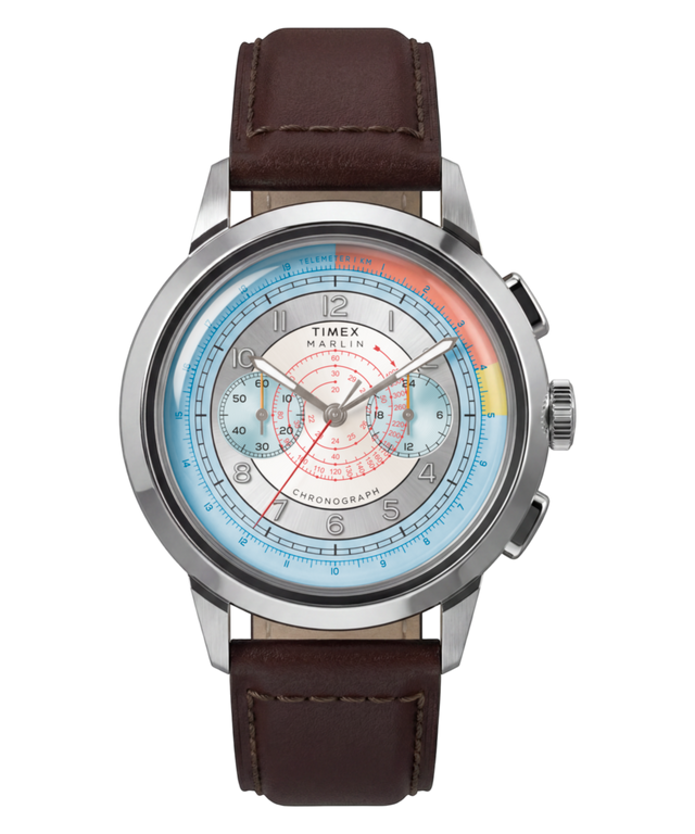 TW3A00200 Marlin® Neo Classic Chronograph 40mm Leather Strap Watch Primary Image
