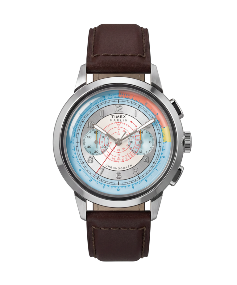 TW3A00200 Marlin® Neo Classic Chronograph 40mm Leather Strap Watch Primary Image