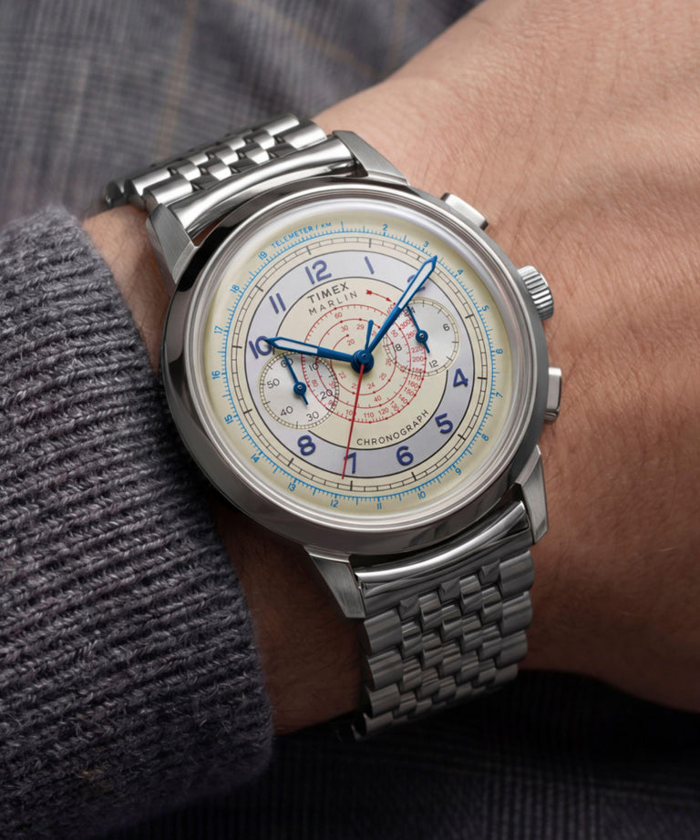 TW3A00300 Marlin® Neo Classic Chronograph 40mm Stainless Steel Bracelet Watch   Primary Wrist Image
