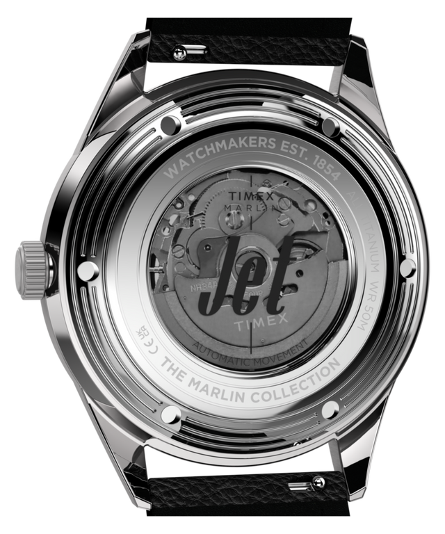 TW3A00500 Marlin® Jet Titanium Automatic GMT 40mm Leather Strap Watch Caseback Image