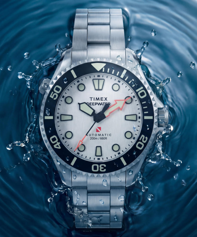 TW3A01600 Deepwater Meridian 200 HEV Automatic 44mm Stainless Steel Bracelet Watch Campaign Key Silhouettes (Beauty shots) Image