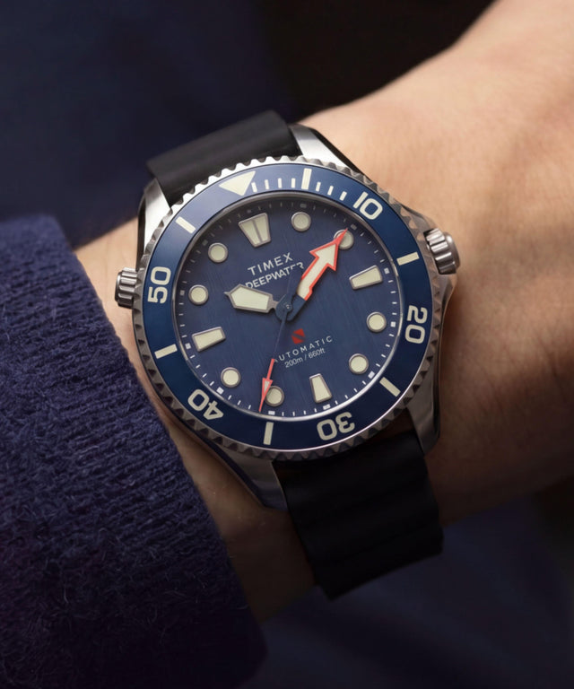 TW3A01700 Deepwater Meridian 200 HEV Automatic 44mm HNBR Synthetic Rubber Strap Watch Primary Wrist Image