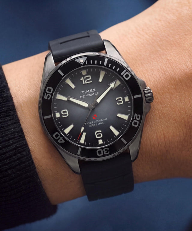 TW3A02000 Deepwater Arctic 200 40.5mm HNBR Synthetic Rubber Strap Watch Primary Wrist Image