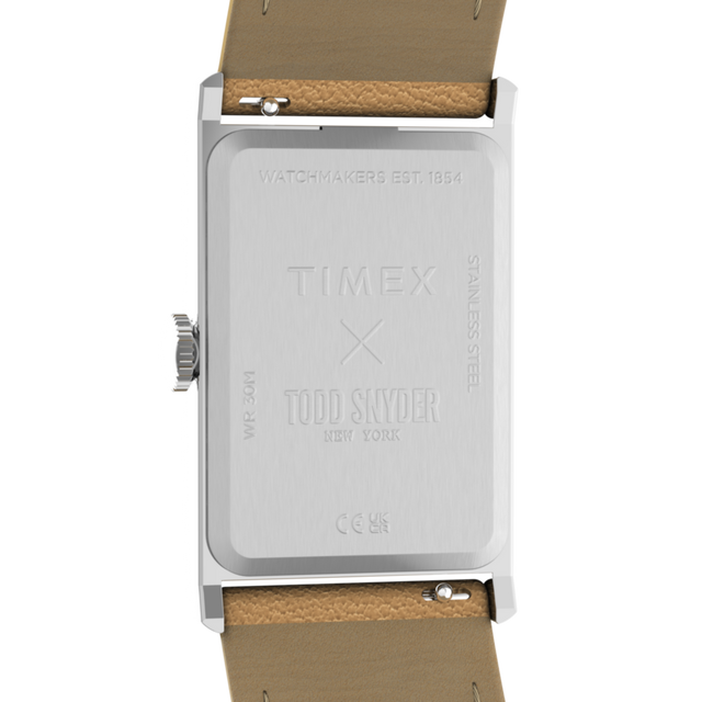 TW3A02500 Todd Snyder x Timex 1976 Lexington 21mm Leather Strap Watch Caseback Image