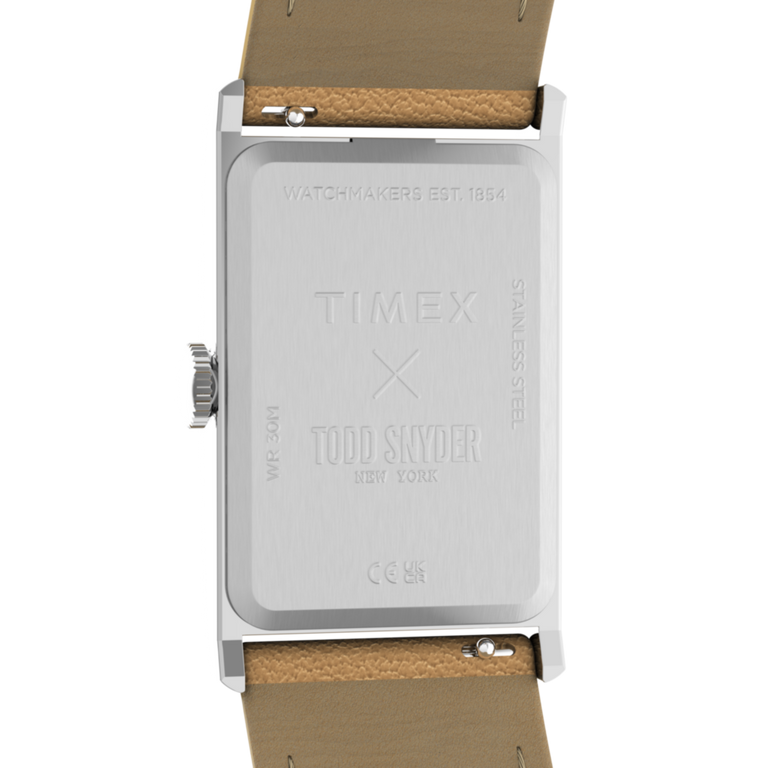 TW3A02500 Todd Snyder x Timex 1976 Lexington 21mm Leather Strap Watch Caseback Image